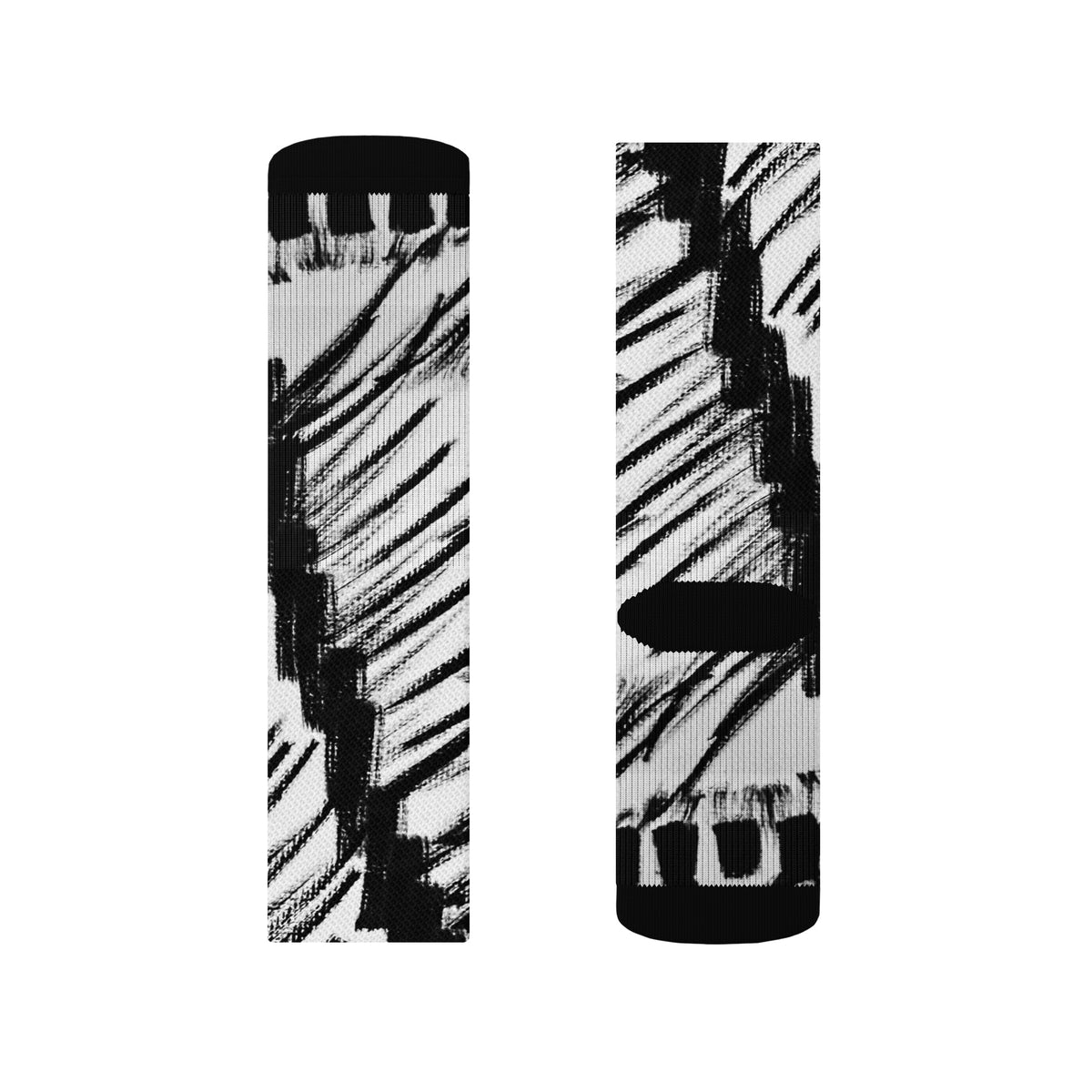 Minimalist black ink marker drawing on fine cotton canvas panel by SAINT KYRIAKI Katie Chonacas. Features a sharp diagonal staircase dividing dense, high-contrast dark cross-hatch shading inspired by Ansel Adams.